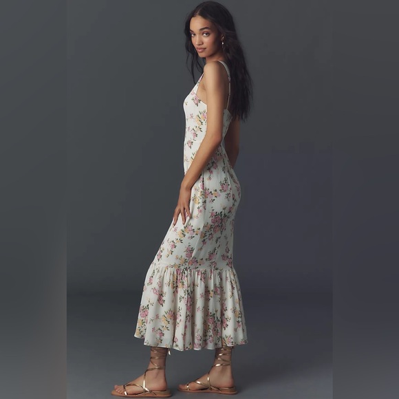 NEW Reformation Iris’s Floral Trumpet Dress Posy Floral Size 8 - Picture 14 of 14